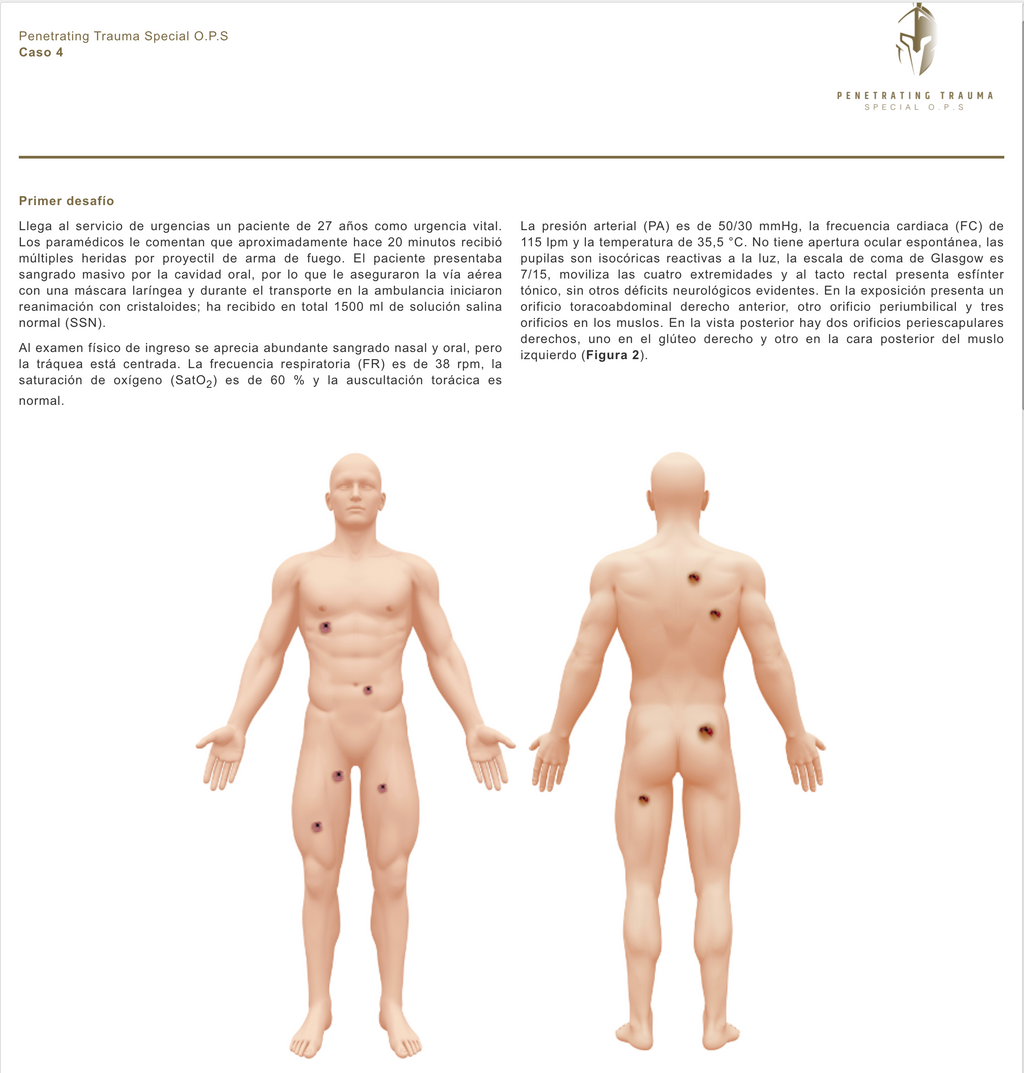 Caso 4 (ES): Heridas por arma de fuego en el torso. No dejarse confundir!